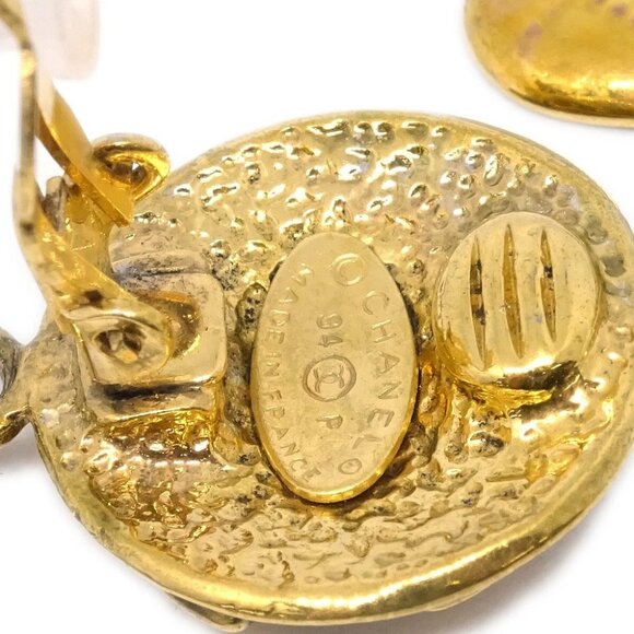 Chanel Dangle Earrings Clip-On Gold 94P KK91183 - Picture 4 of 4